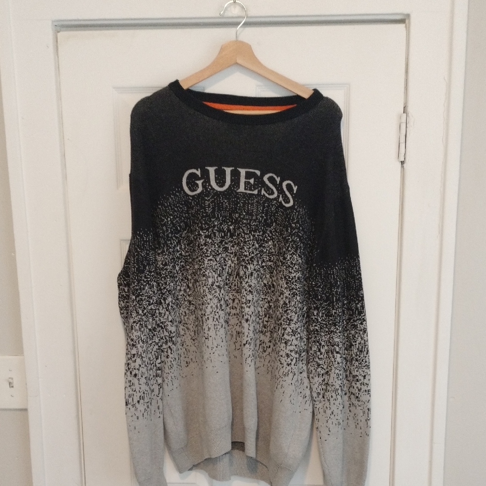 Guess Black and Gray Gradient Sweater